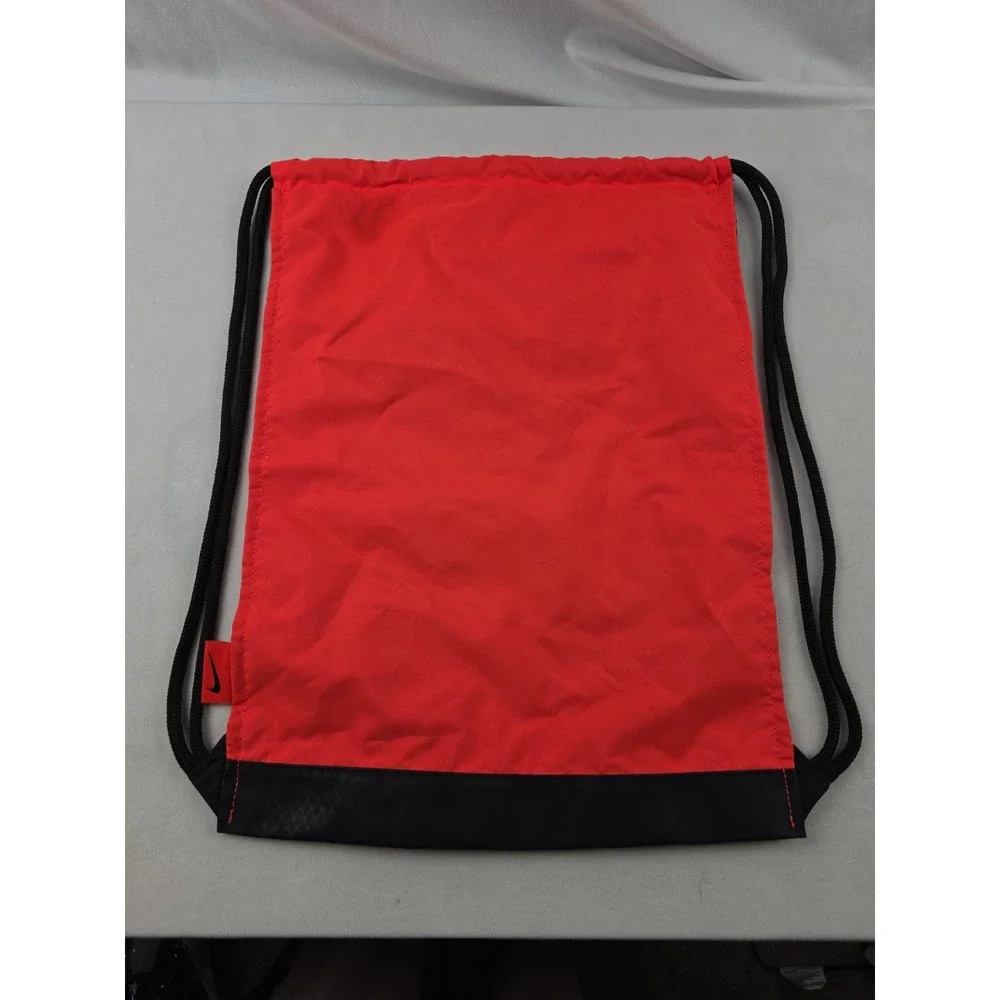 Nike Vapor Gym Sack Bag Red Black Drawstring Logo Outer Zip Pocket Inner Divider